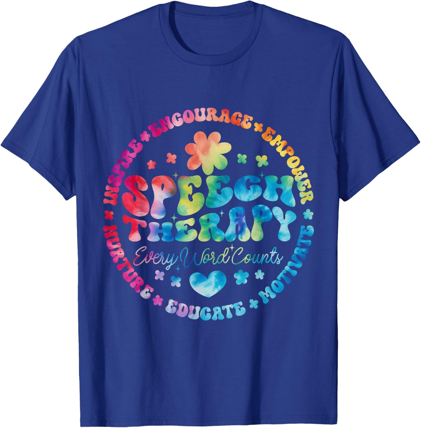 School Speech Therapy Groovy SLP Speech Pathologist T-Shirt - T-Shirt | Royal