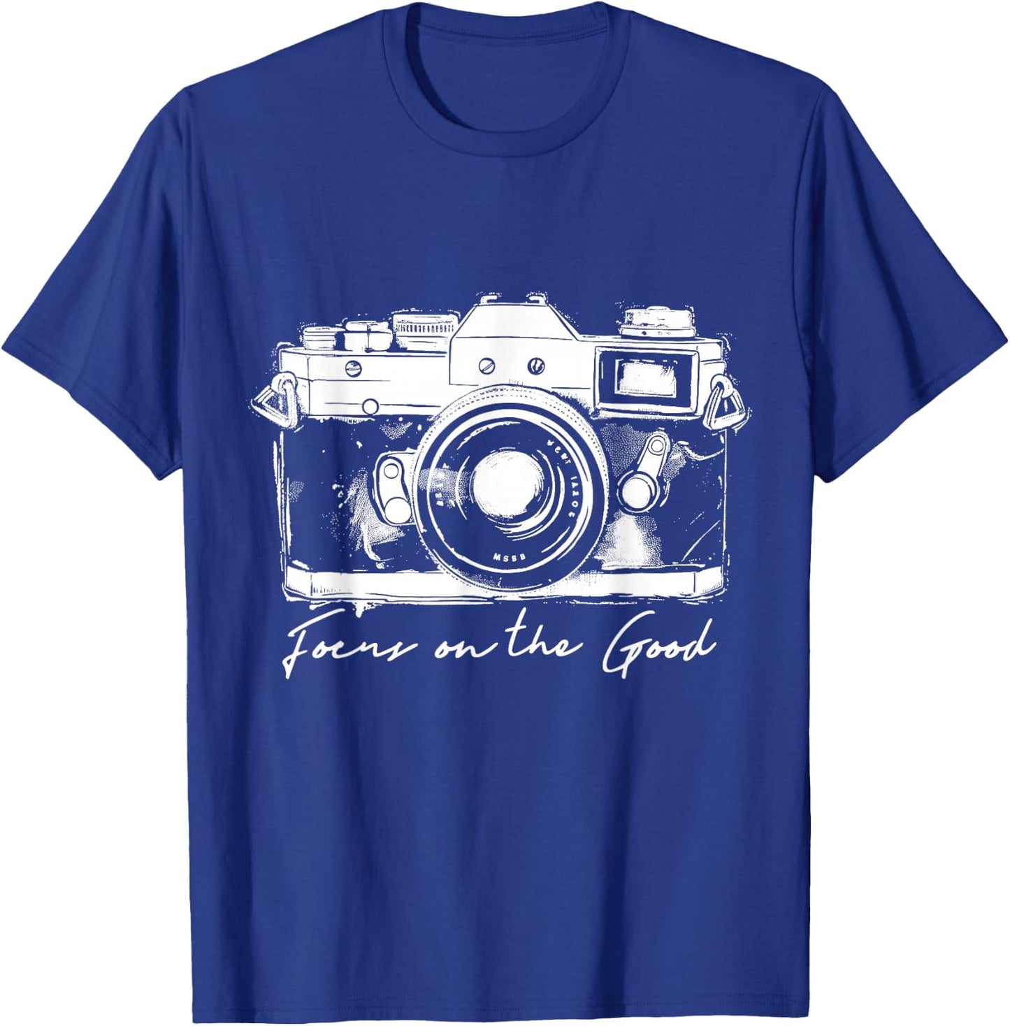 Photographer Focus On The Good Camera Vintage Photography T-Shirt - T-Shirt | Royal