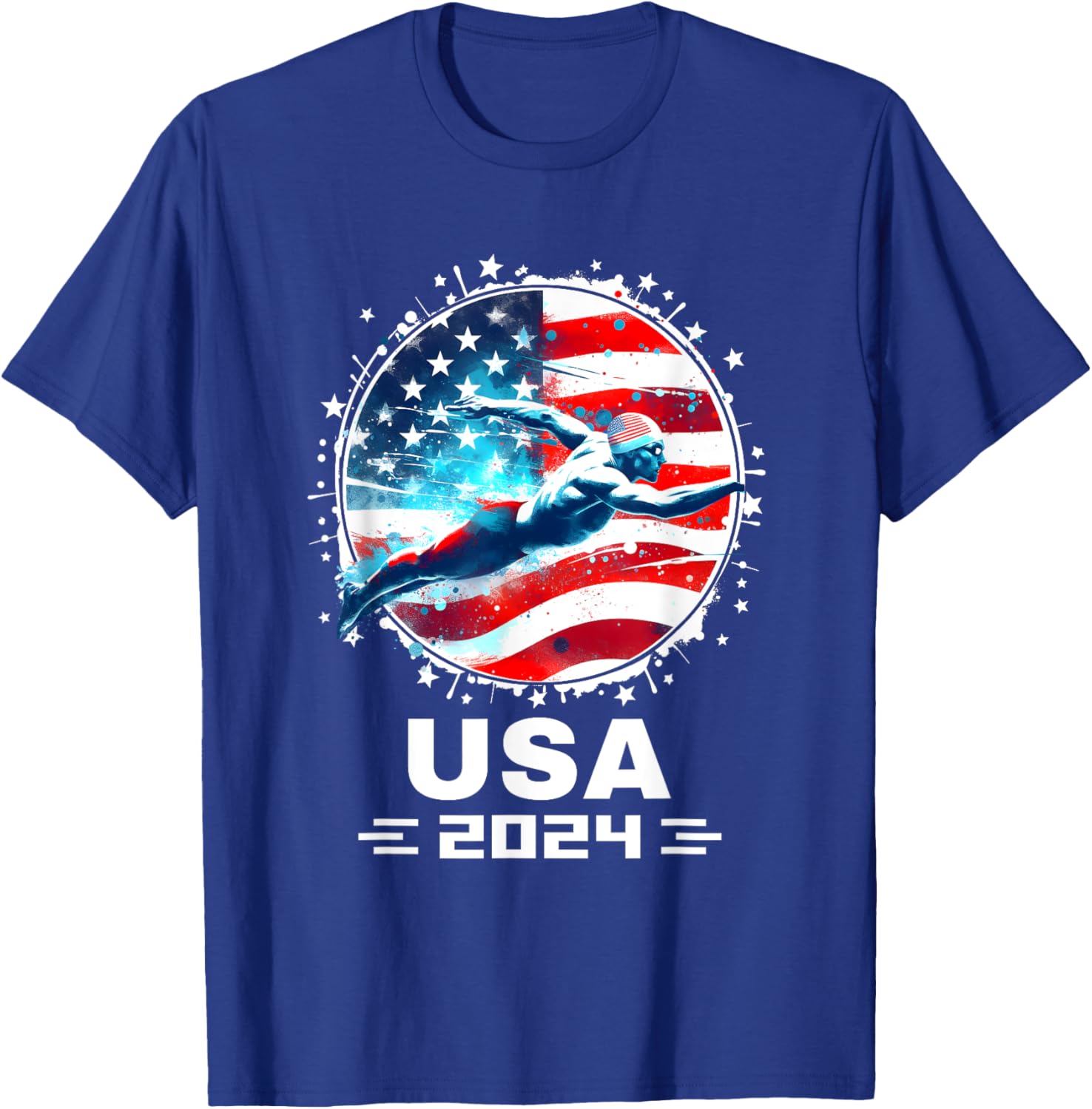 Swimming United States Swimming Team Apparel Swimming T-Shirt - T-Shirt | Royal