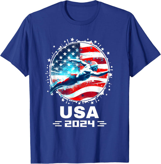 Swimming United States Swimming Team Apparel Swimming T-Shirt - T-Shirt | Royal