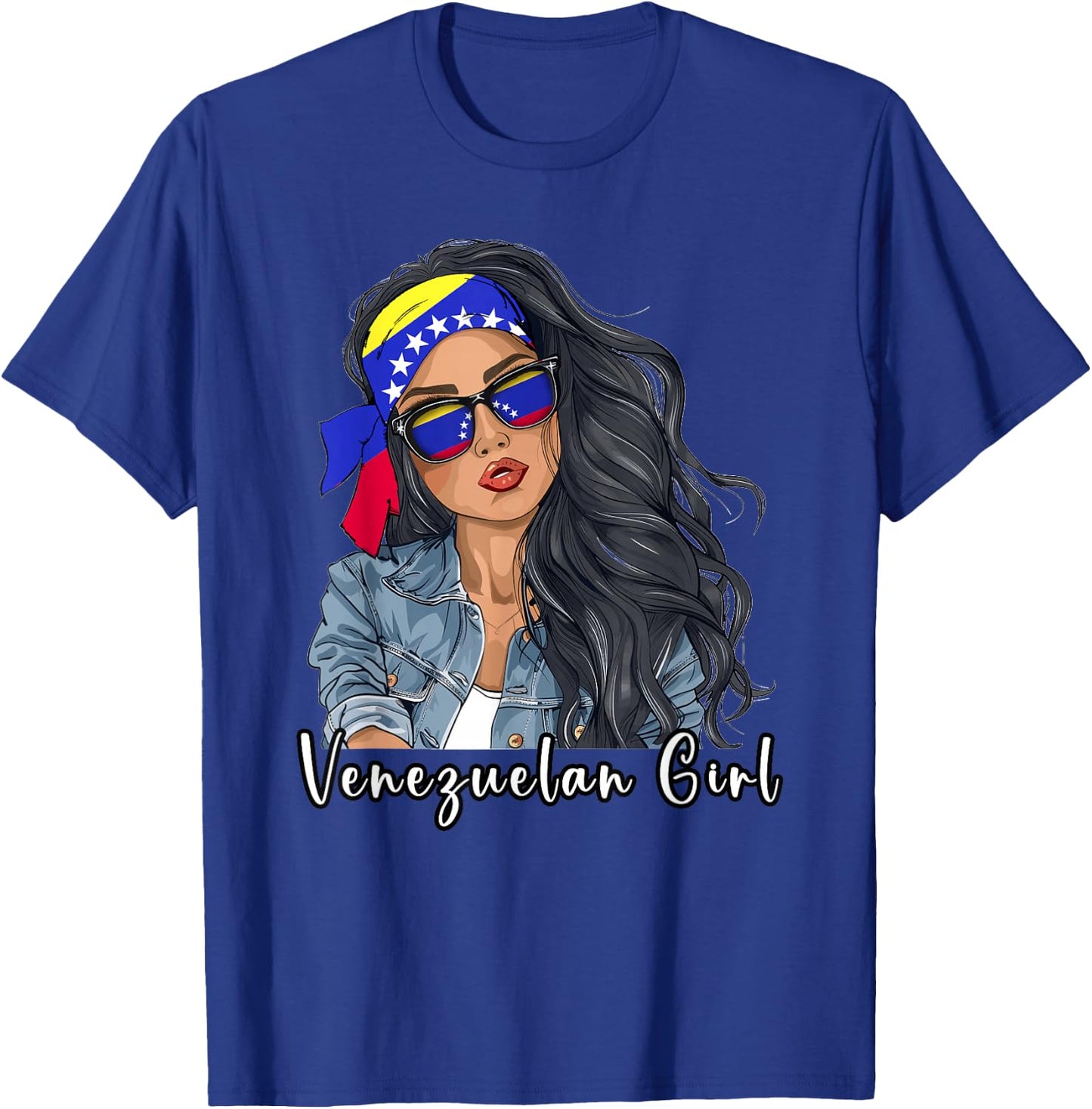 Venezuelana Woman Products Flag Uniform Girl Venezuela T-Shirt - T-Shirt | Royal