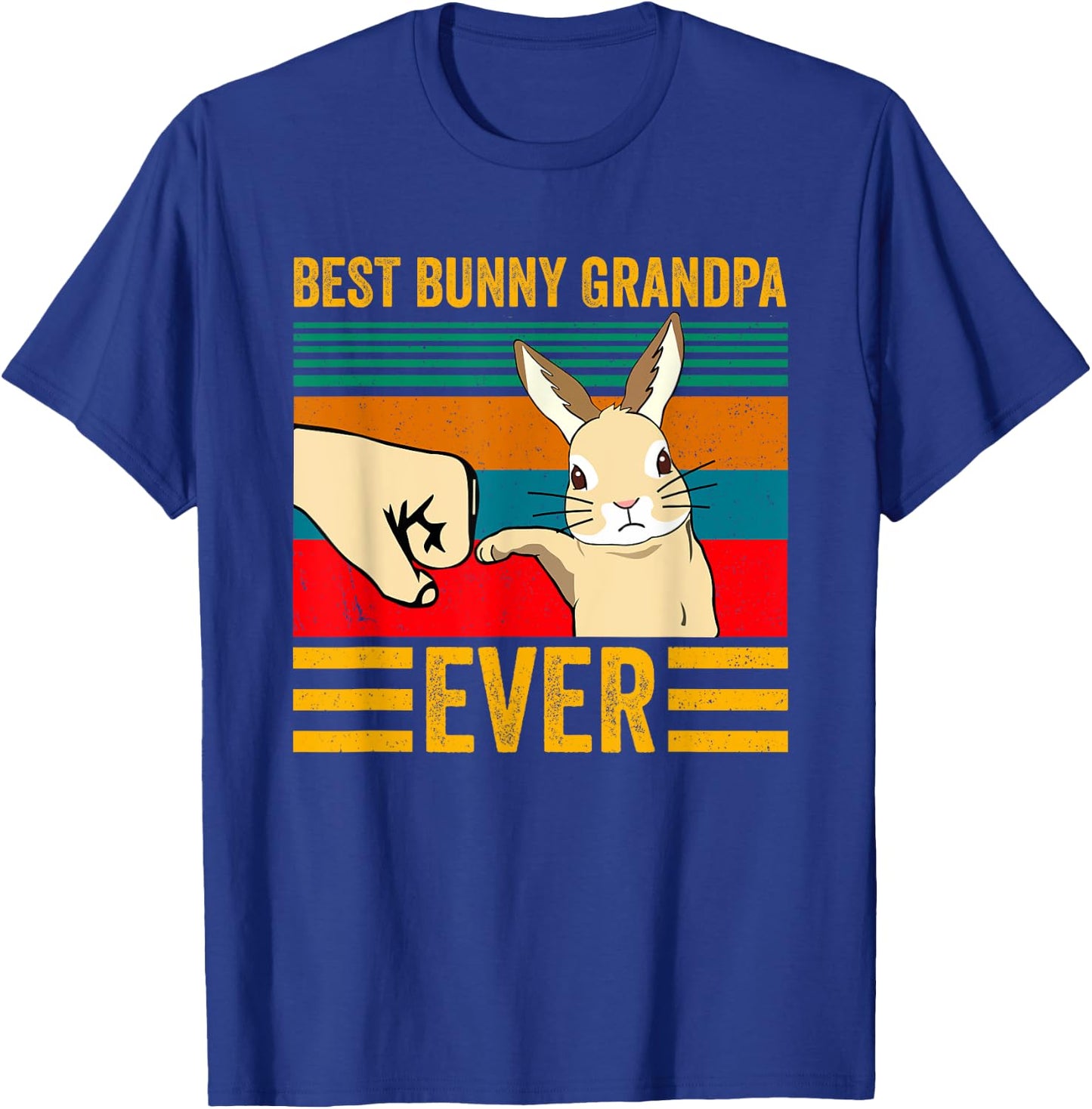 Best Bunny Grandpa Ever Rabbit Lover Father Pet Rabbit T-Shirt - T-Shirt | Royal