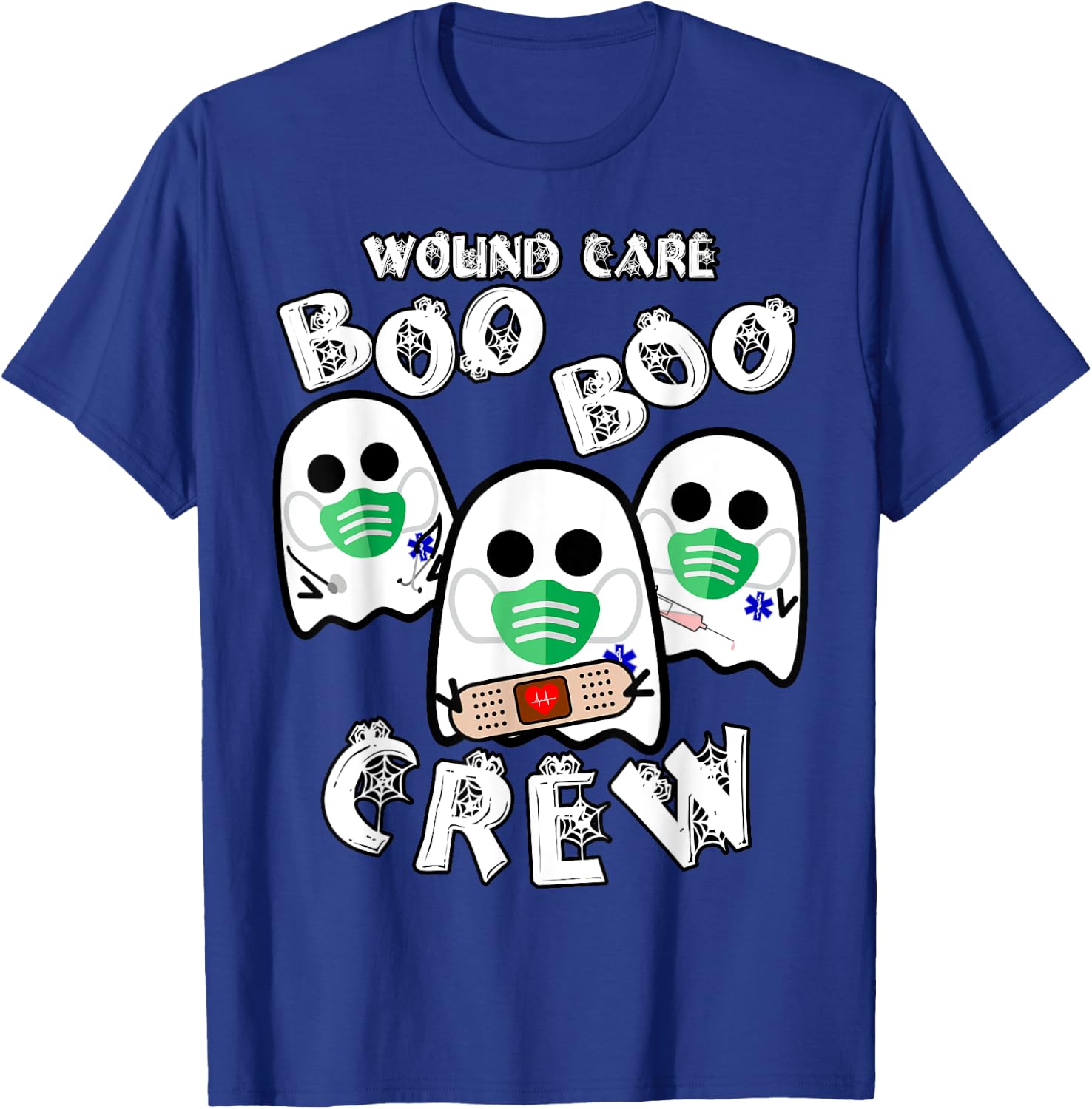 Wound Care Boo Boo Crew - Funny Medical Halloween T-Shirt - T-Shirt | Royal