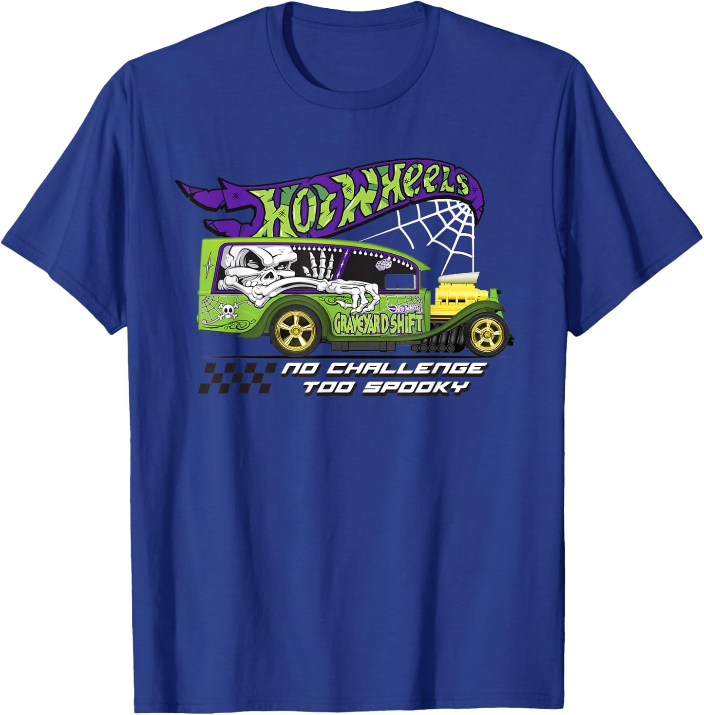 Hot Wheels - No Challenge Too Spooky T-Shirt - T-Shirt | Royal
