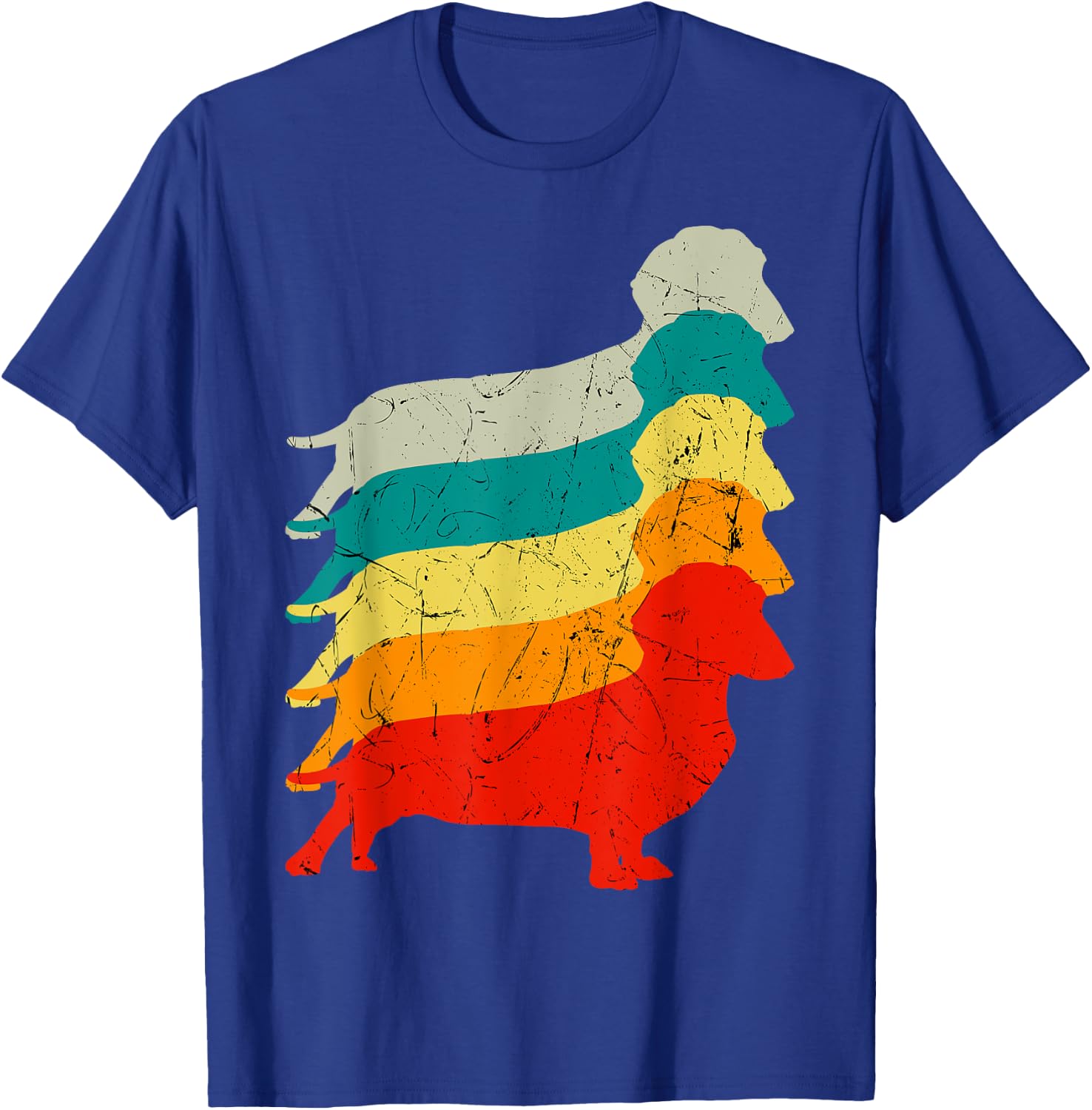 Dachshund Retro Vintage Sausage Dog Lover T-Shirt - T-Shirt | Royal