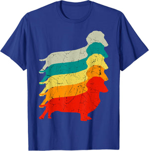 Dachshund Retro Vintage Sausage Dog Lover T-Shirt - T-Shirt | Royal