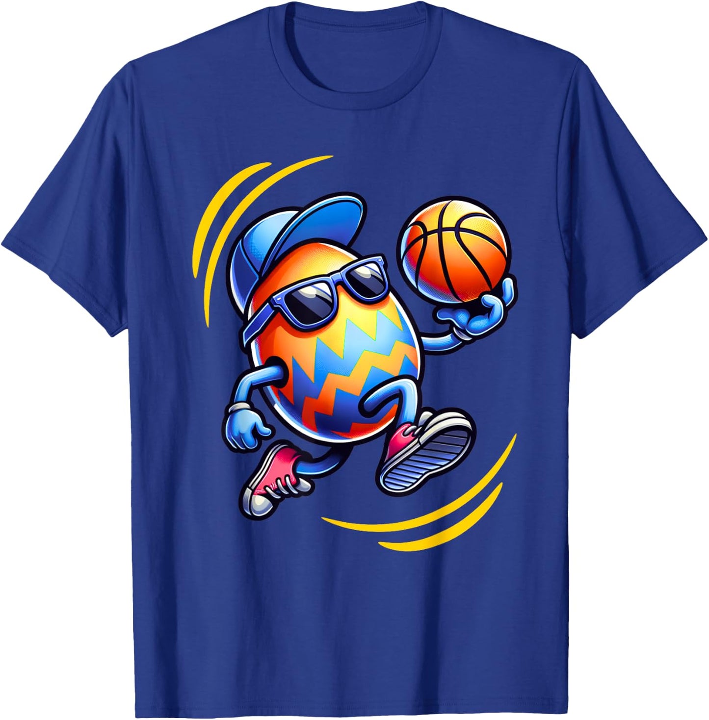Easter Egg Playing Basketball Sports Boys Men Kids Toddler T-Shirt - T-Shirt | Royal