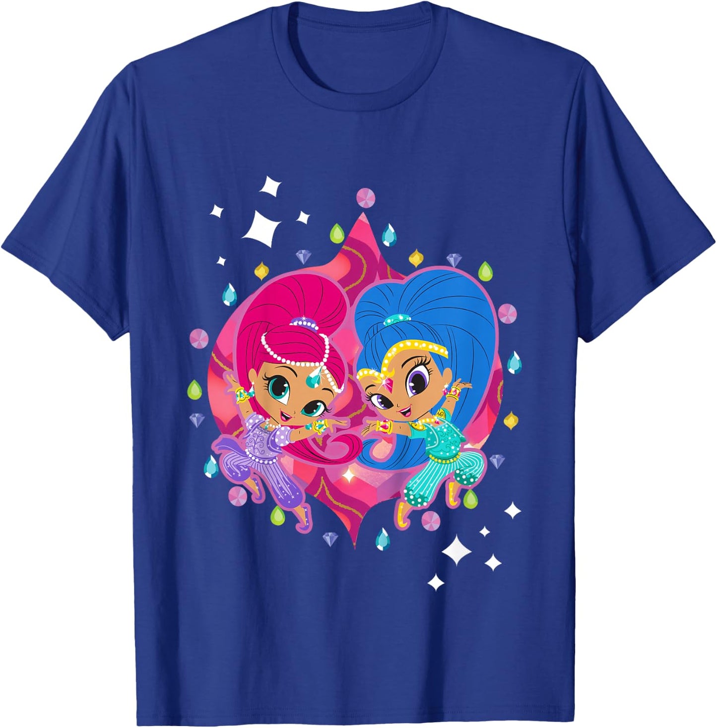 Kids Shimmer & Shine Diamonds and Gems T-Shirt - T-Shirt | Royal