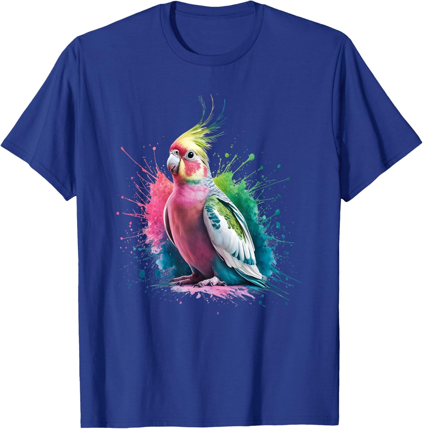 Cockatiel Men Woman Colorful Watercolor Cockatiel T-Shirt - T-Shirt | Royal