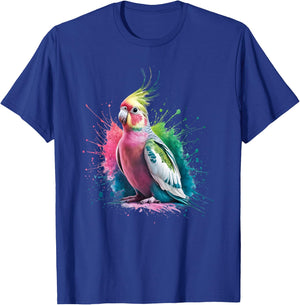 Cockatiel Men Woman Colorful Watercolor Cockatiel T-Shirt - T-Shirt | Royal