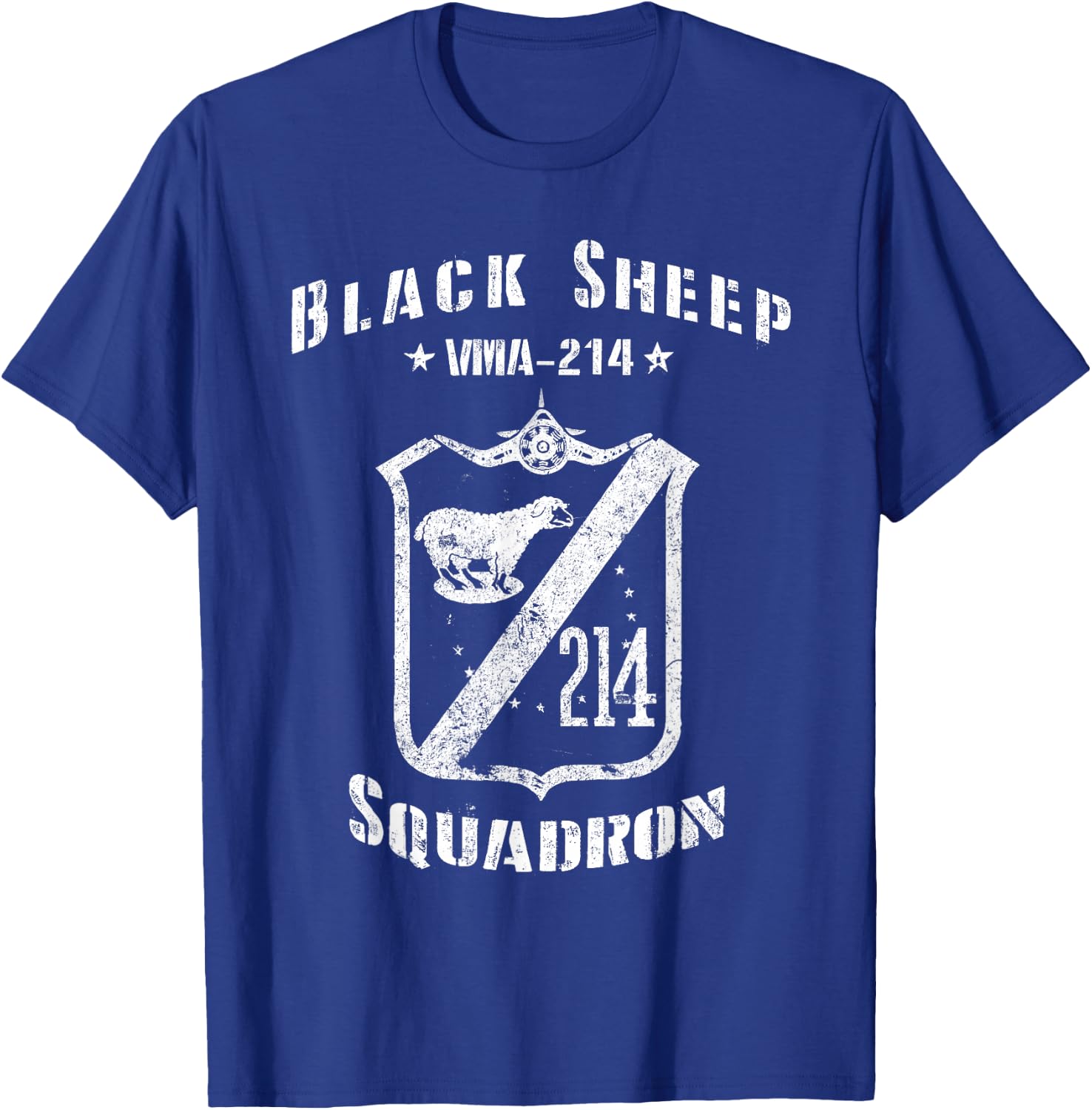 Black Sheep Squadron VMA-214 WWII Vintage T-Shirt - T-Shirt | Royal