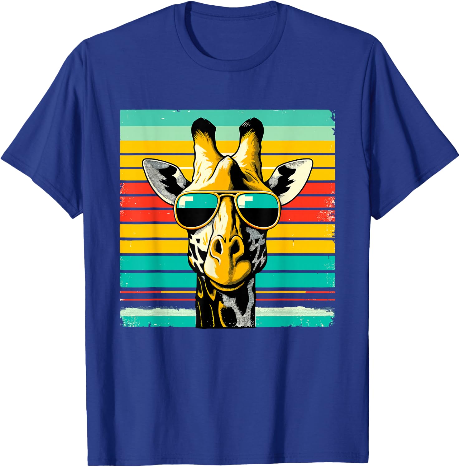 Cool Retro Giraffe Sunglasses T-Shirt - T-Shirt | Royal
