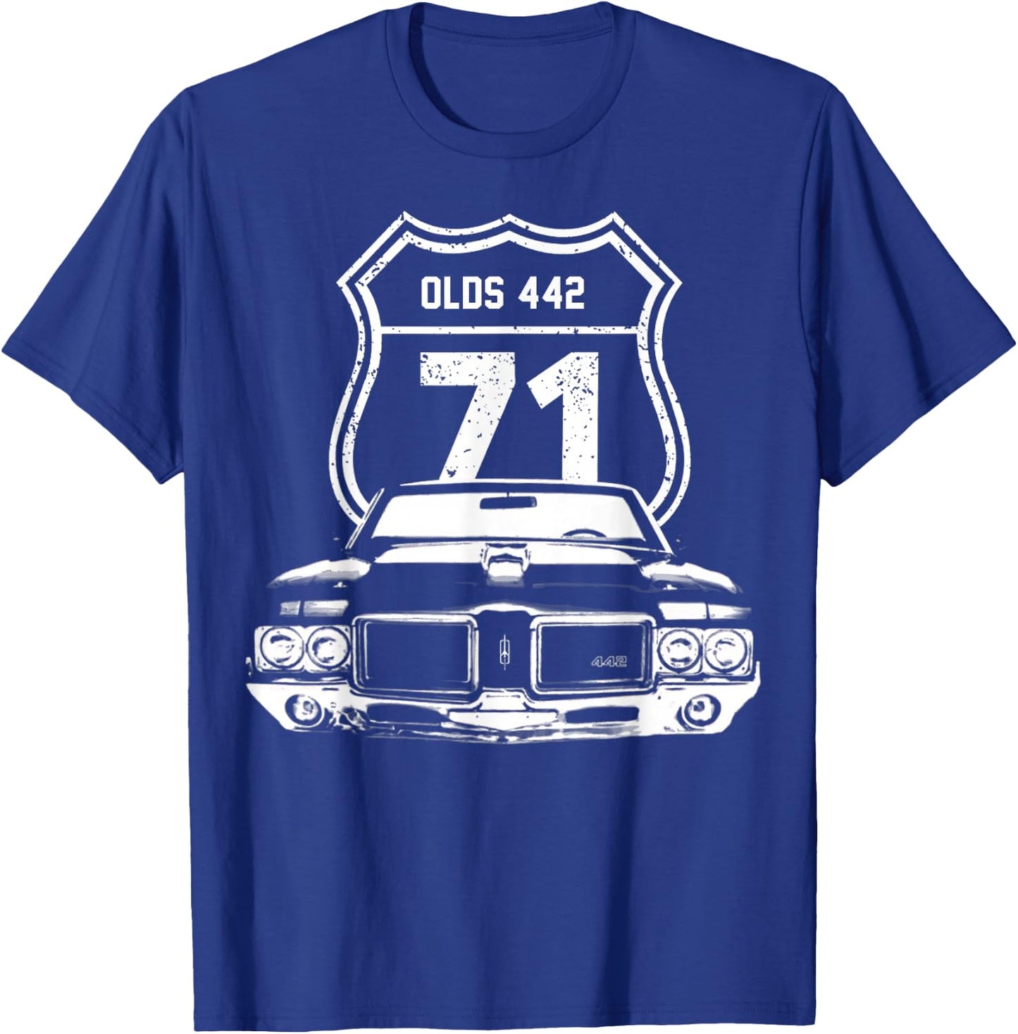 1971 71 Olds 442 Muscle Car T-Shirt - T-Shirt | Royal