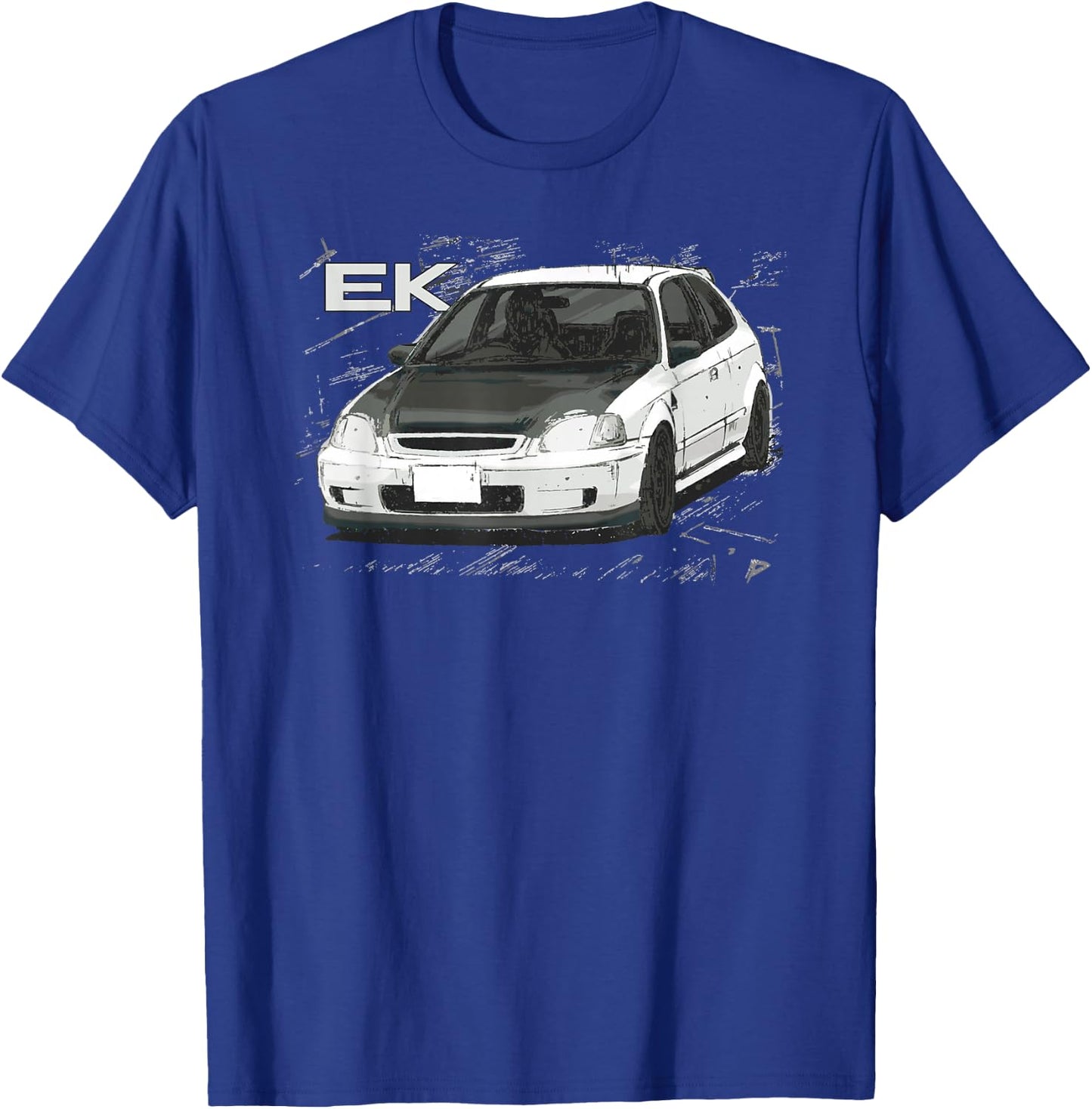 JDM Car EK SI Hatch Red Anime Style T-Shirt - T-Shirt | Royal