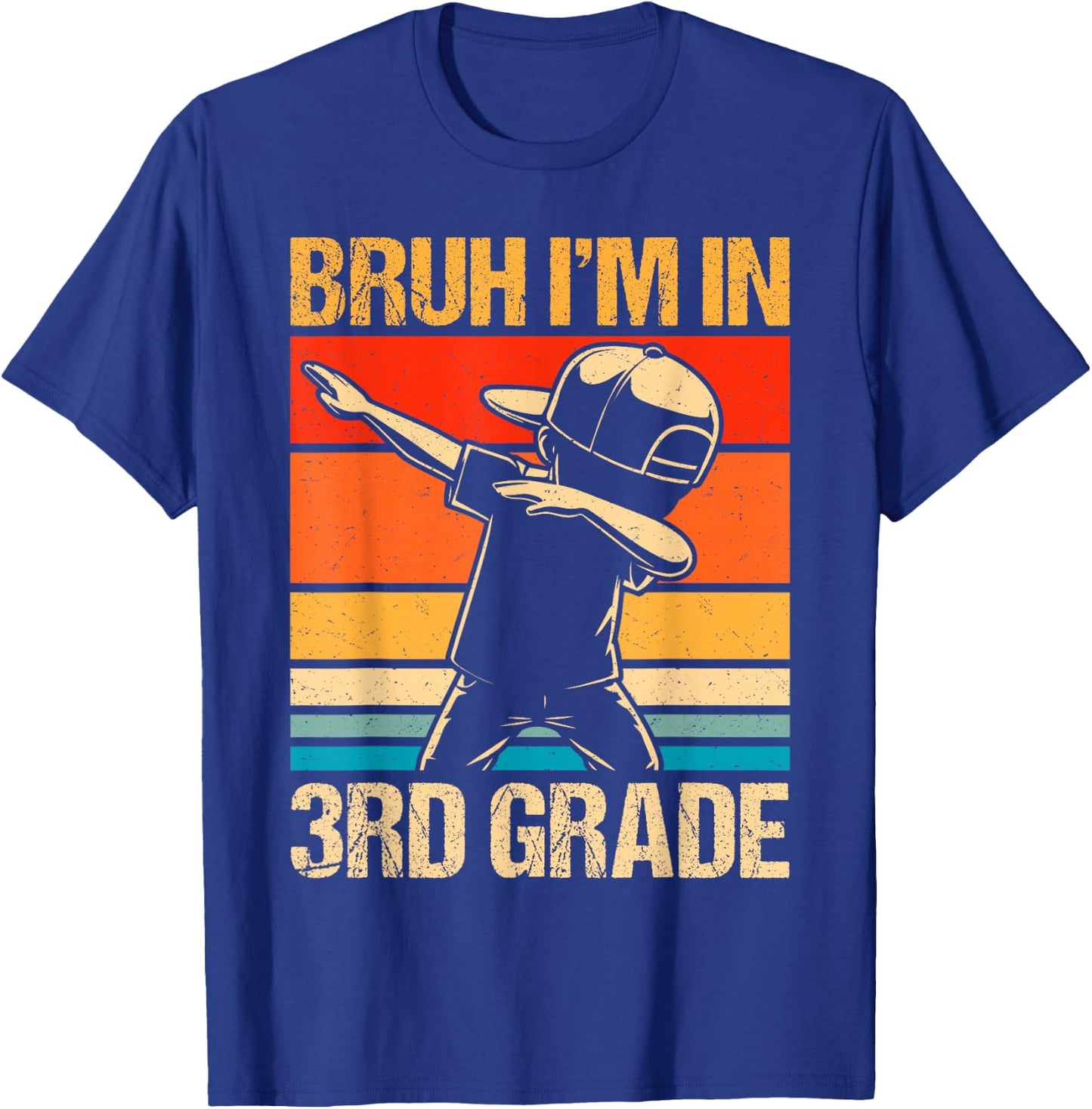 Third Grade Dabbing Boy Bruh i'm in 3rd Grade Students Kids T-Shirt - T-Shirt | Royal