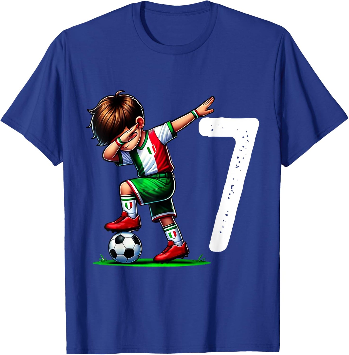 Children's Football Jersey 7 Years Birthday Gift 7 Years T-Shirt - T-Shirt | Royal