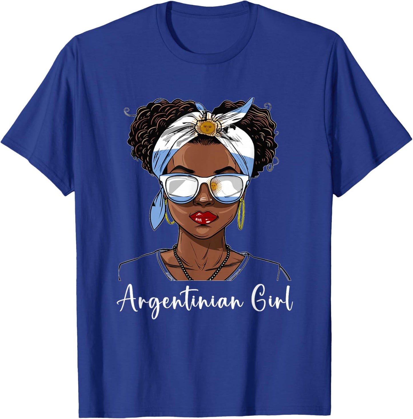 Argentina Flag Outfit for Woman Girl Argentinian T-Shirt - T-Shirt | Royal