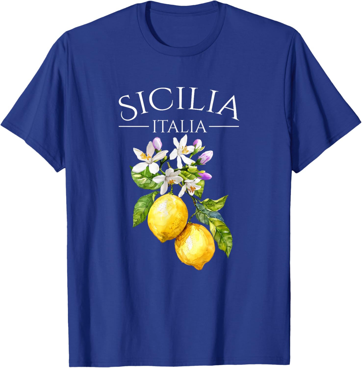 Sicilia Italian Souvenir Italy Lemons T-Shirt - T-Shirt | Royal