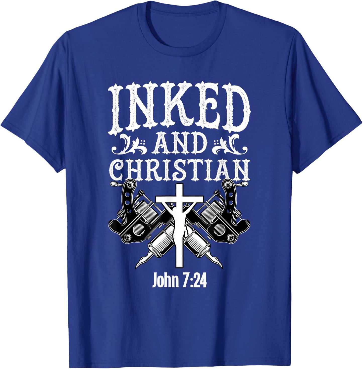 Inked And Christian Jesus Tattooed Women Ink Tattoo Lady T-Shirt - T-Shirt | Royal