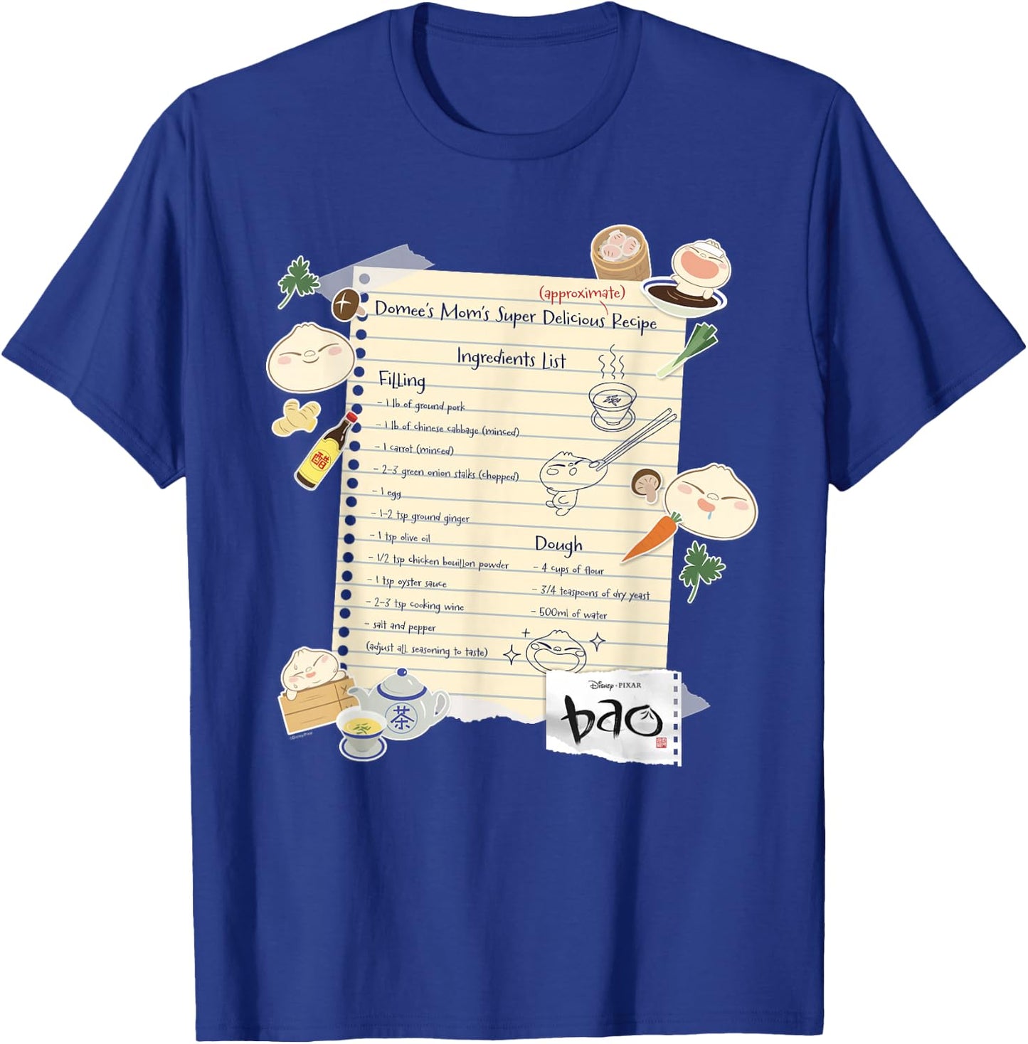 Disney and Pixar's Bao Domee's Mom's Super Delicious Recipe T-Shirt - T-Shirt | Royal