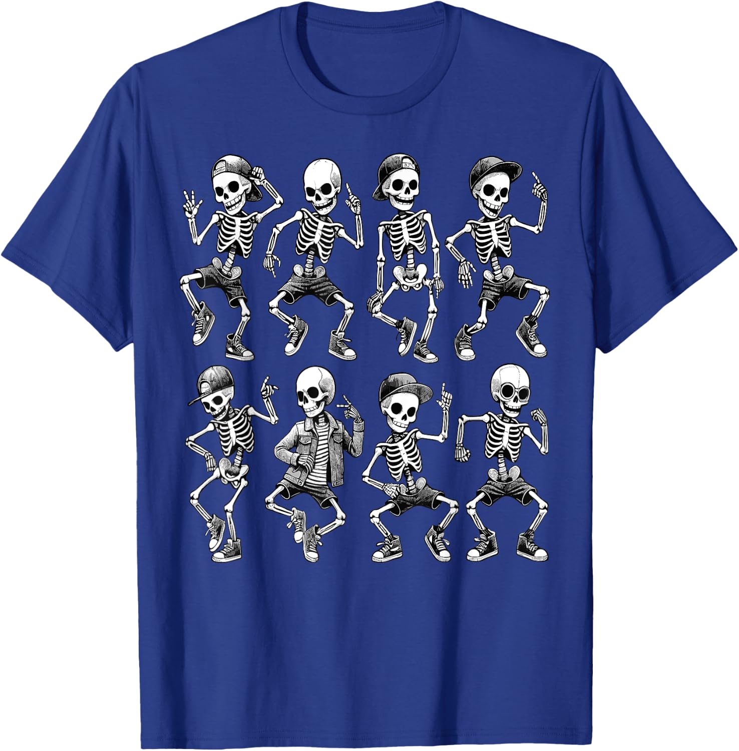 Dancing Skeletons Dance Challenge Boys Girl Kids Halloween T-Shirt - T-Shirt | Royal