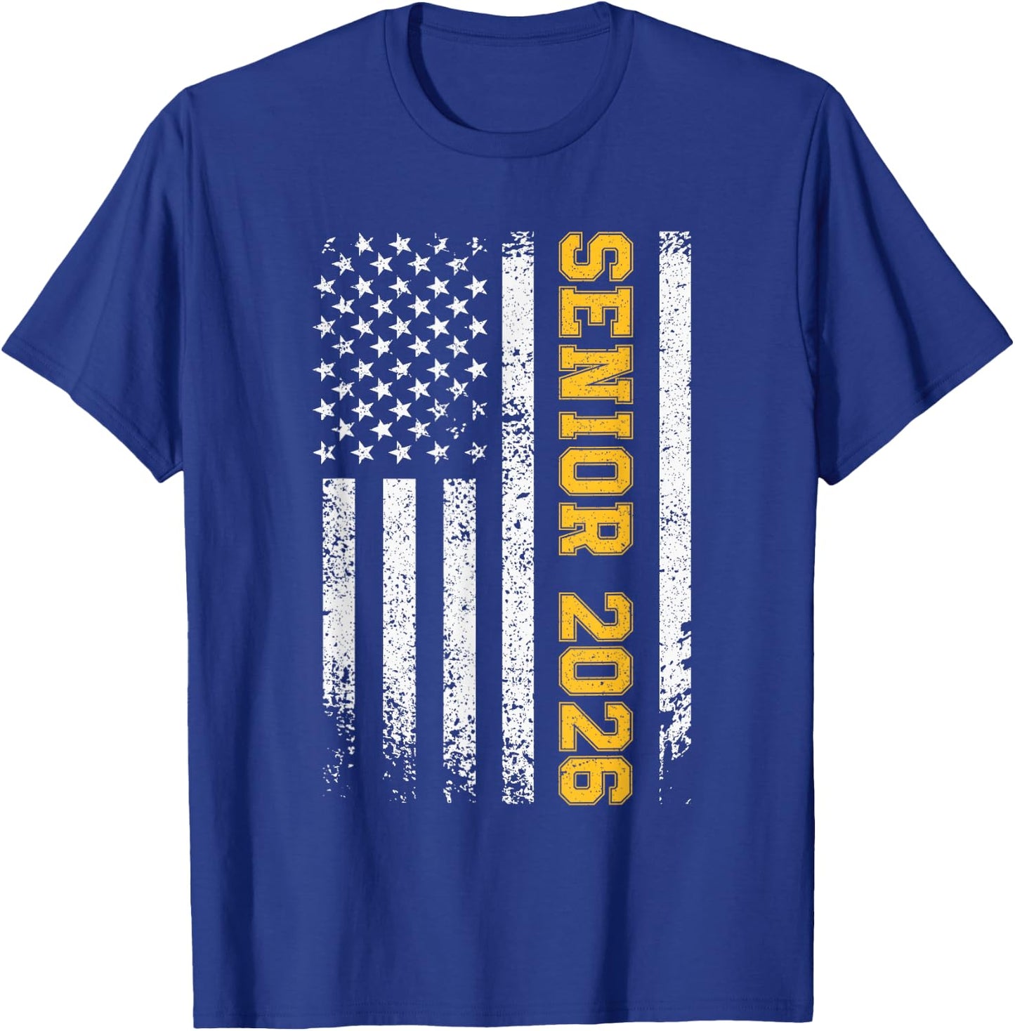 Senior 2026 American Flag USA Graduation Class of 2026 Kids Men T-Shirt - T-Shirt | Royal