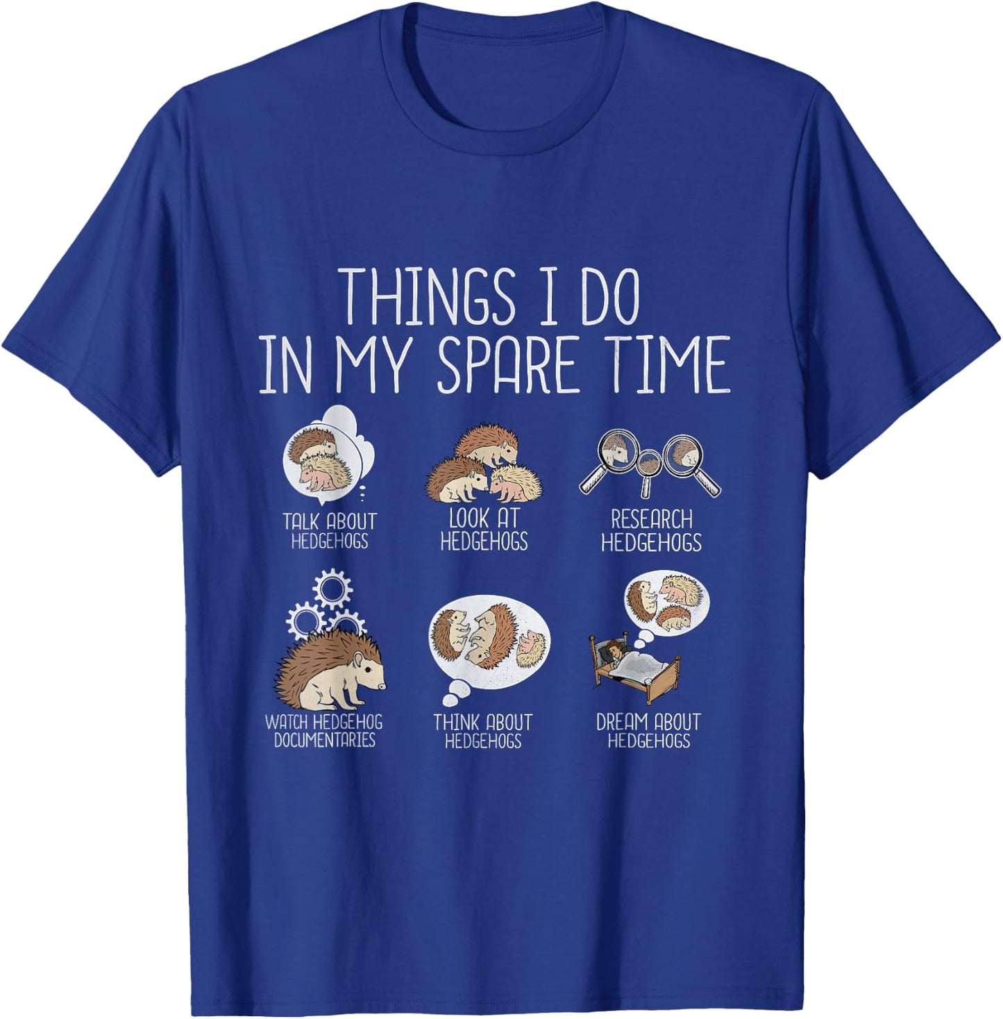 Funny Hedgehog Lover Kids Women Hedgehog T-Shirt - T-Shirt | Royal