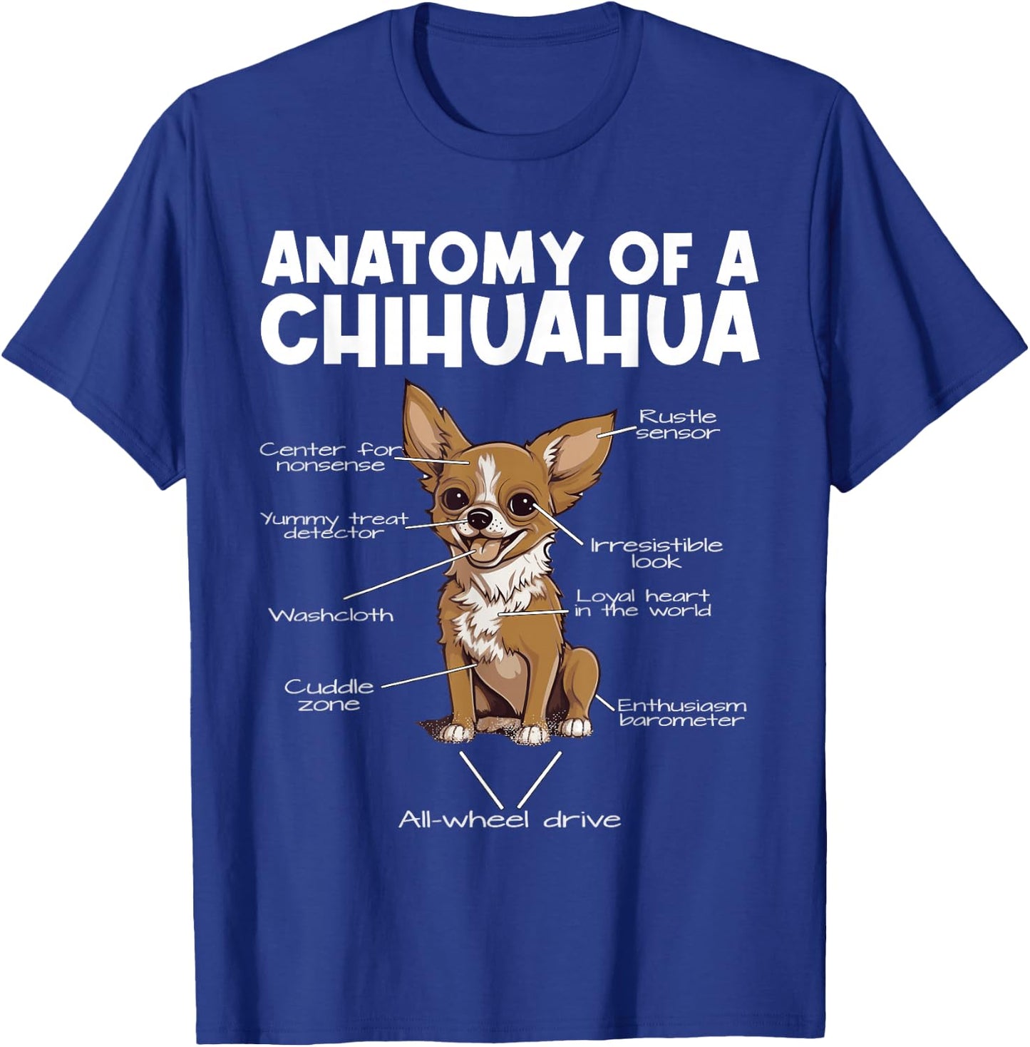 Anatomy Of A Chihuahua T-Shirt - T-Shirt | Royal