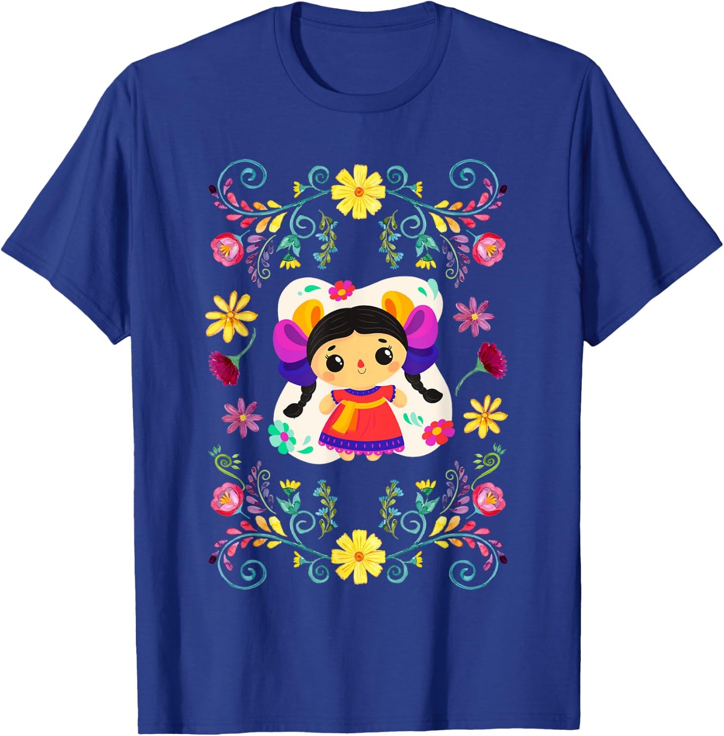 Traditional Mexican Doll - Muñeca Lele T-Shirt - T-Shirt | Royal