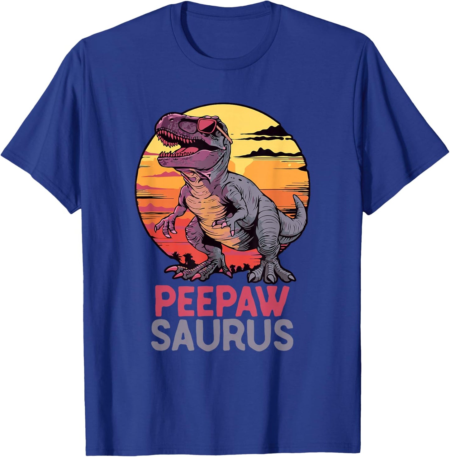 Pee-Paw-Saurus T-Rex Dino Dinosaur PeePawSaurus PeePaw Trex T-Shirt - T-Shirt | Royal