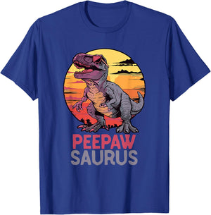Pee-Paw-Saurus T-Rex Dino Dinosaur PeePawSaurus PeePaw Trex T-Shirt - T-Shirt | Royal