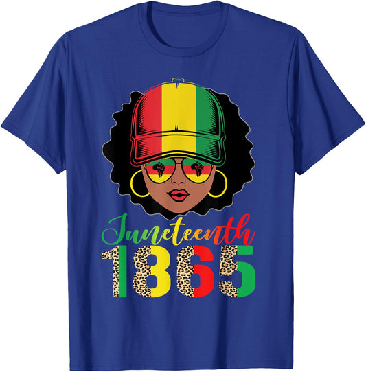 Juneteenth shirt women girls queen Pride funny Black African T-Shirt - T-Shirt | Royal