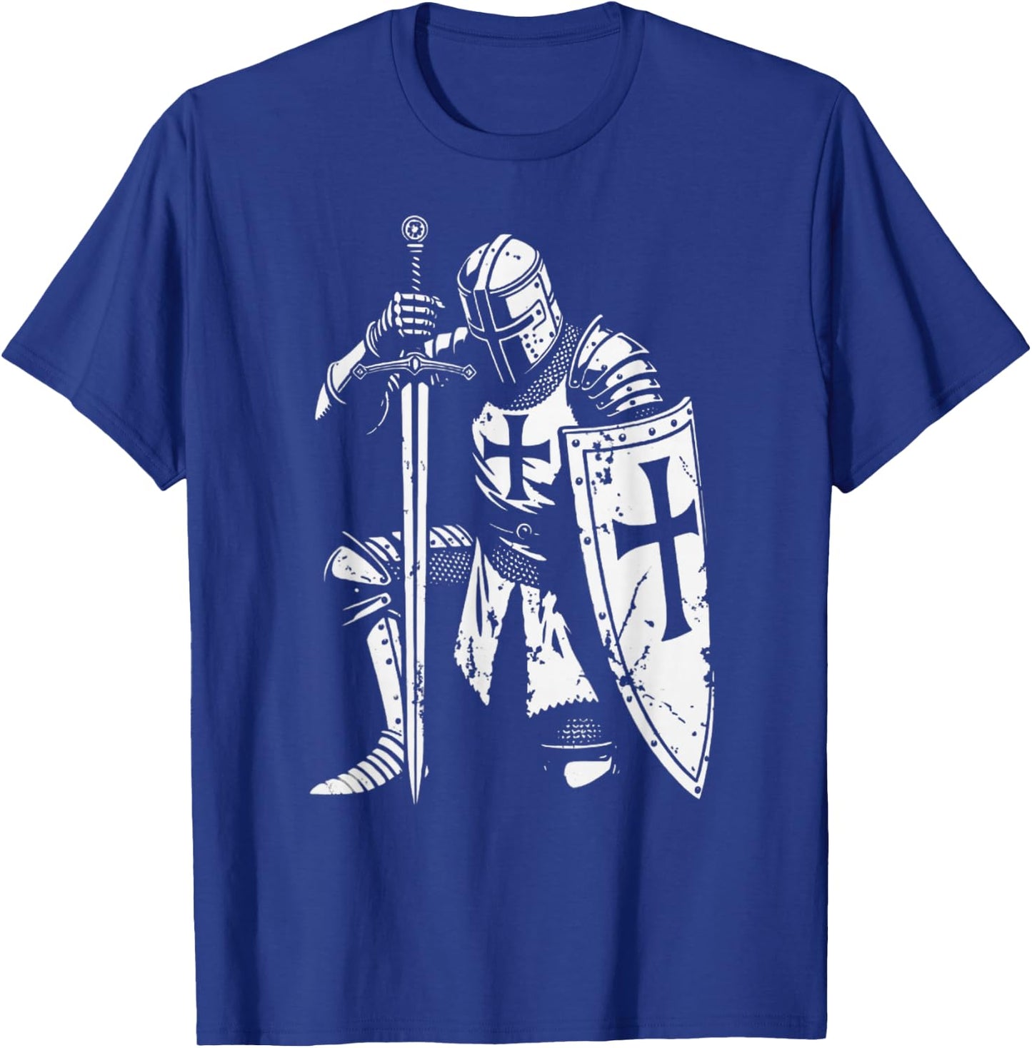 Vintage Holy Christian Knight T-Shirt - T-Shirt | Royal