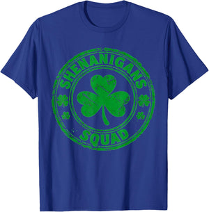 Shenanigans Squad Shamrocks St. Patrick's Day Matching Group T-Shirt - T-Shirt | Royal