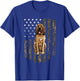 Camo American Flag Bloodhound 4th of July USA T-Shirt - T-Shirt | Royal