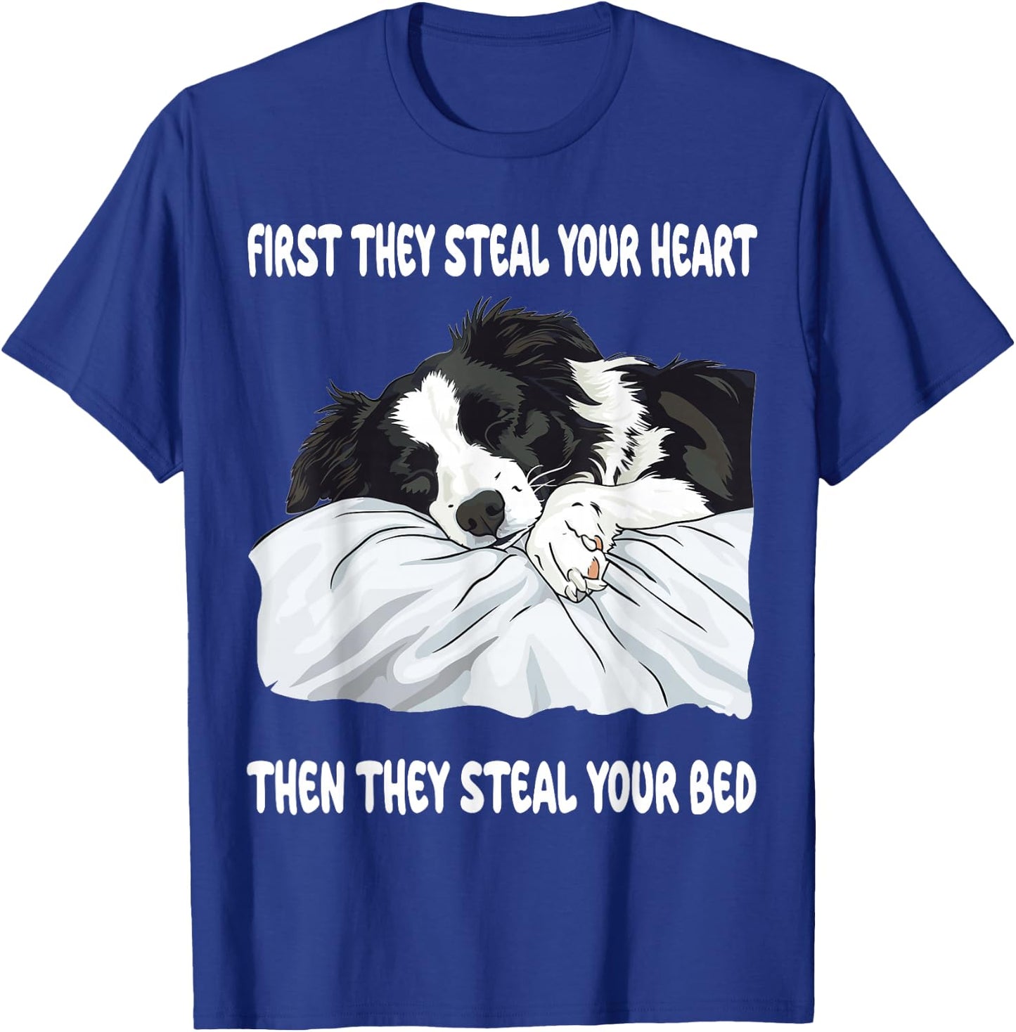 Border Collie Sleeping Pajamas Nightgown T-Shirt - T-Shirt | Royal