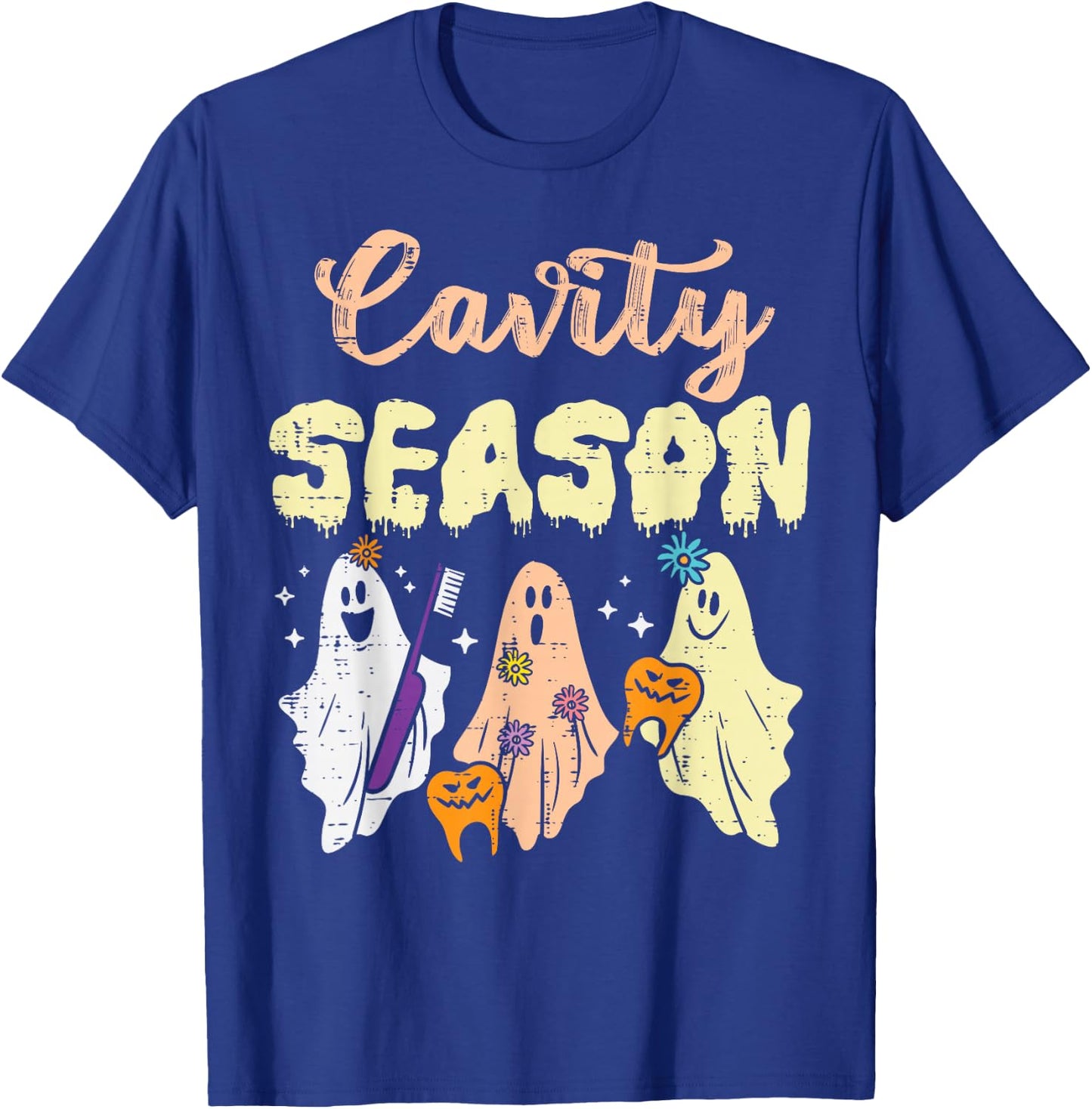 Halloween Dentist Cavity Season Dental Costume Men Women T-Shirt - T-Shirt | Royal