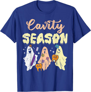 Halloween Dentist Cavity Season Dental Costume Men Women T-Shirt - T-Shirt | Royal