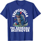 FRENCHZILLA: The Adorable Destroyer - Frenchie Lovers Art T-Shirt - T-Shirt | Royal