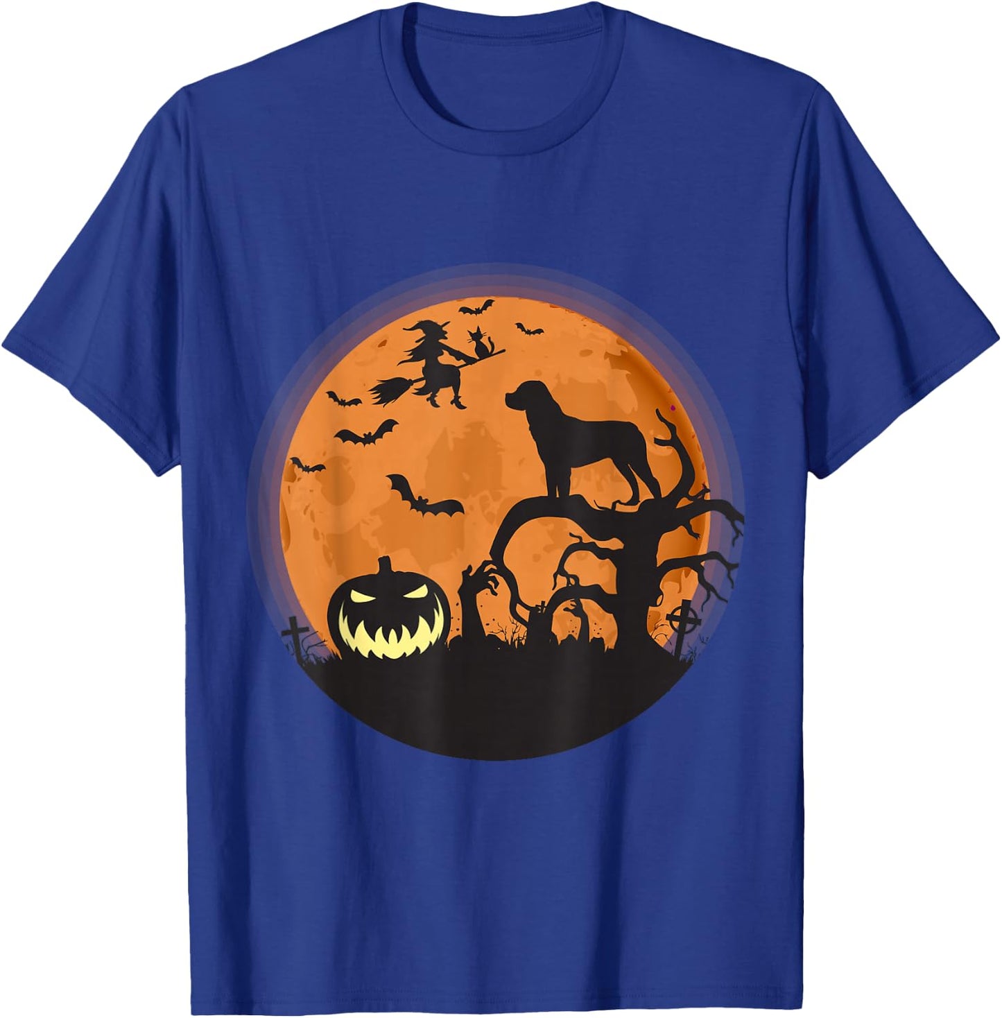 Funny Rottweiler And Moon Halloween Costume Style T-Shirt - T-Shirt | Royal