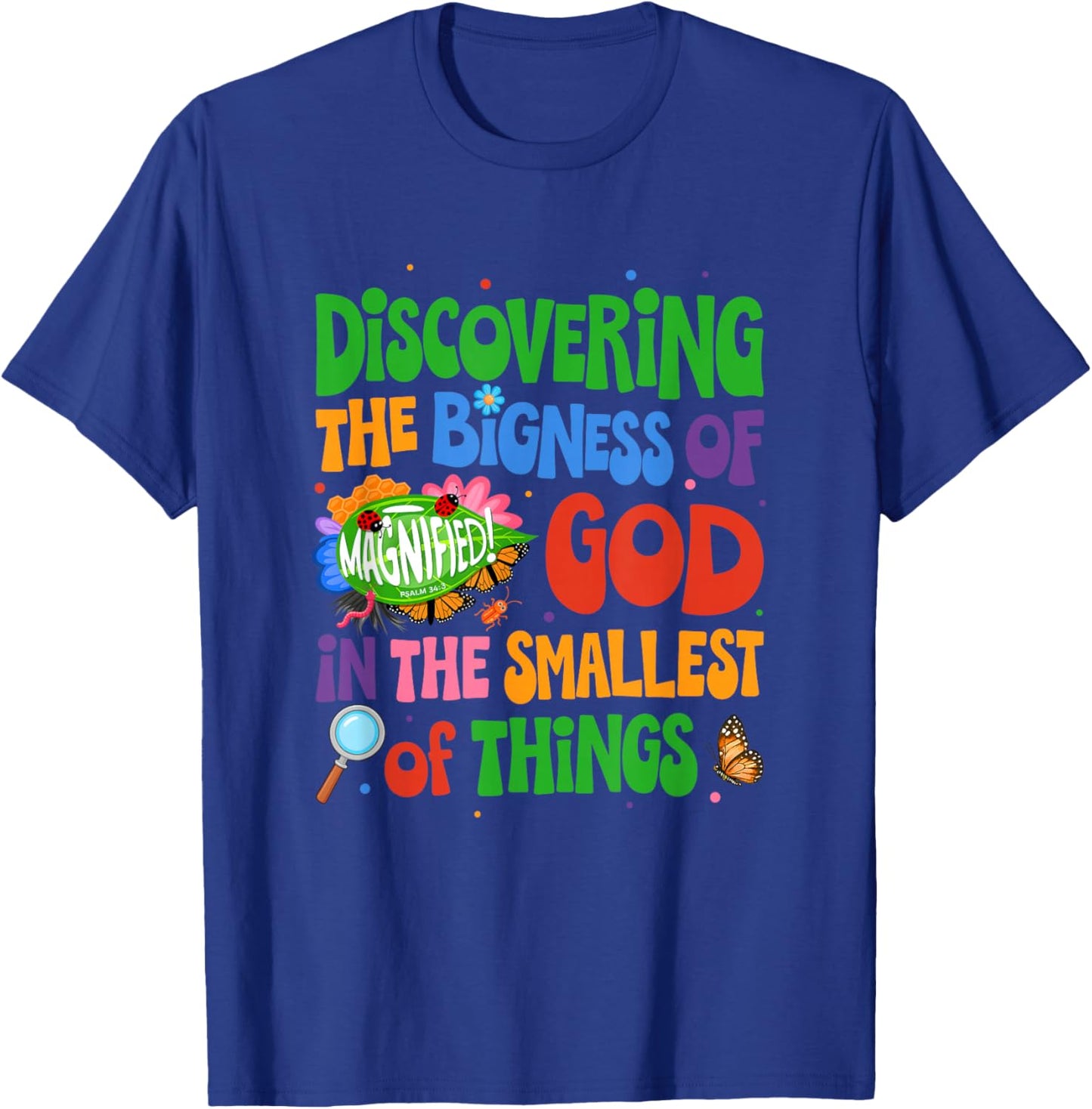 Christian Vbs 2026 Magnified Smallest Insects Adventure Vbs T-Shirt - T-Shirt | Royal
