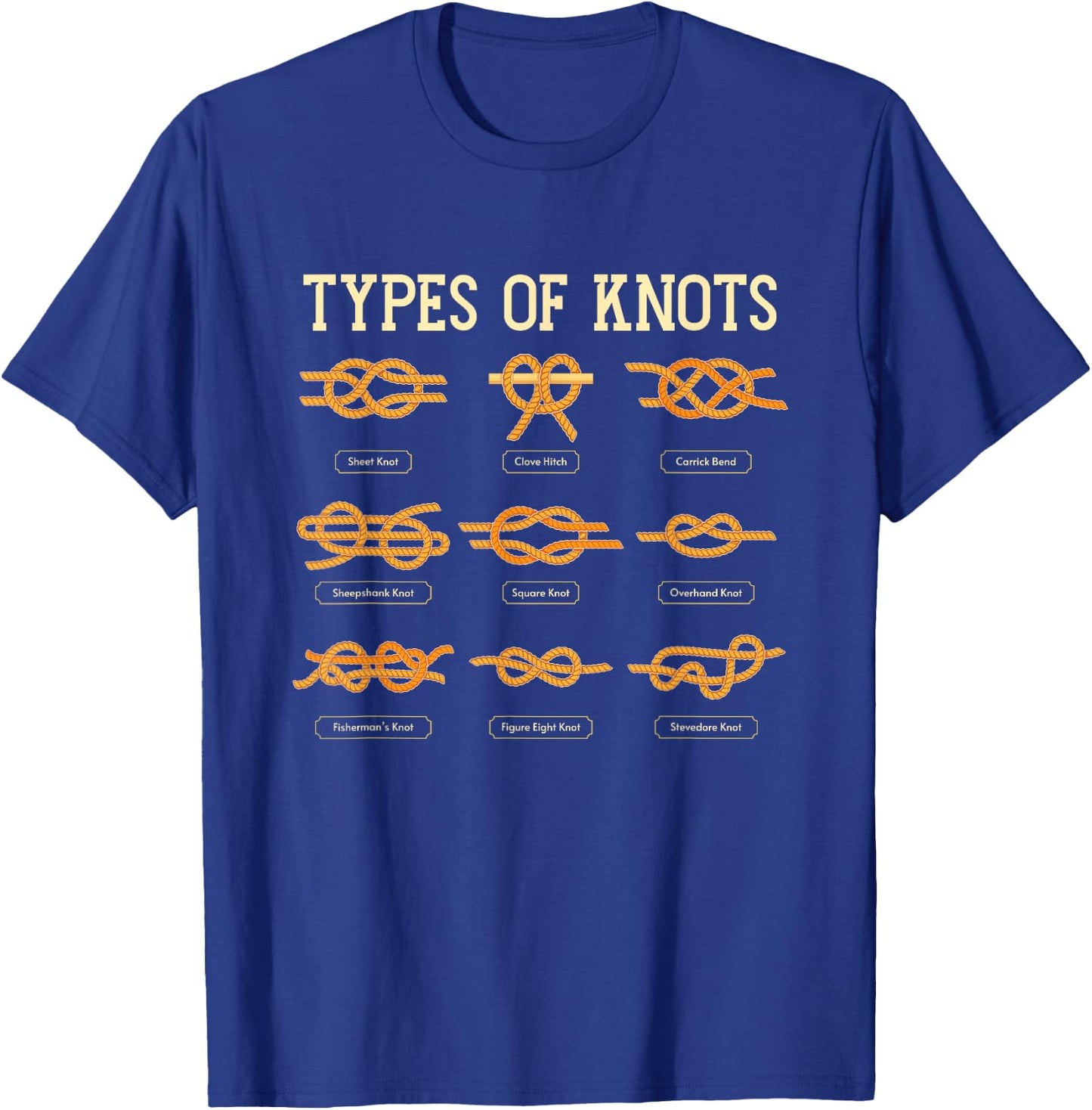 Scout Scouting Wilderness Nature - Uniform Types Of Knots T-Shirt - T-Shirt | Royal