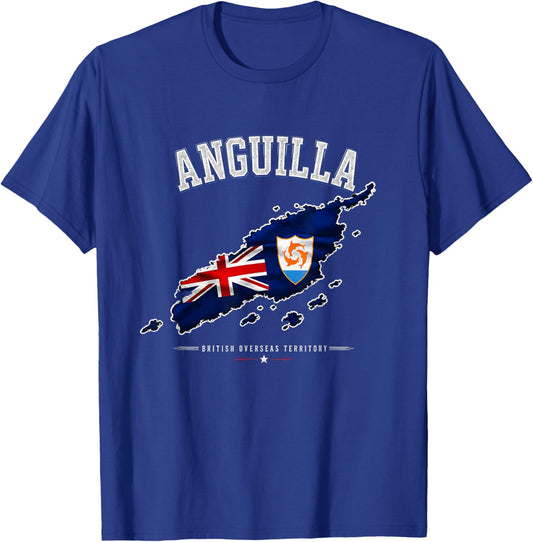 Anguilla Flag , Anguilla t Shirt, Anguilla maps Kids T-Shirt - T-Shirt | Royal