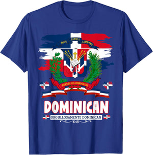 Coat of Arms Republica Dominicana & Dominican Flag T-Shirt - T-Shirt | Royal