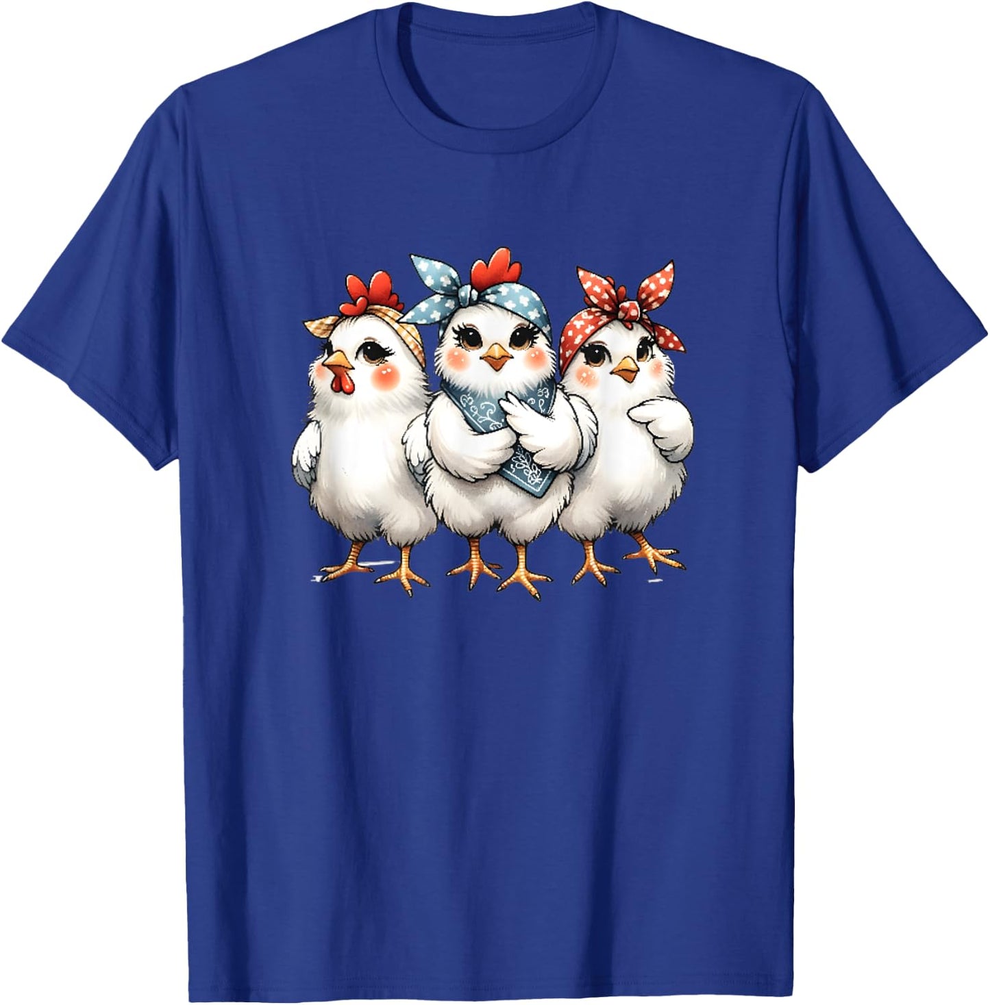 Chicks With Bandanas For Kids Girls Women T-Shirt - T-Shirt | Royal