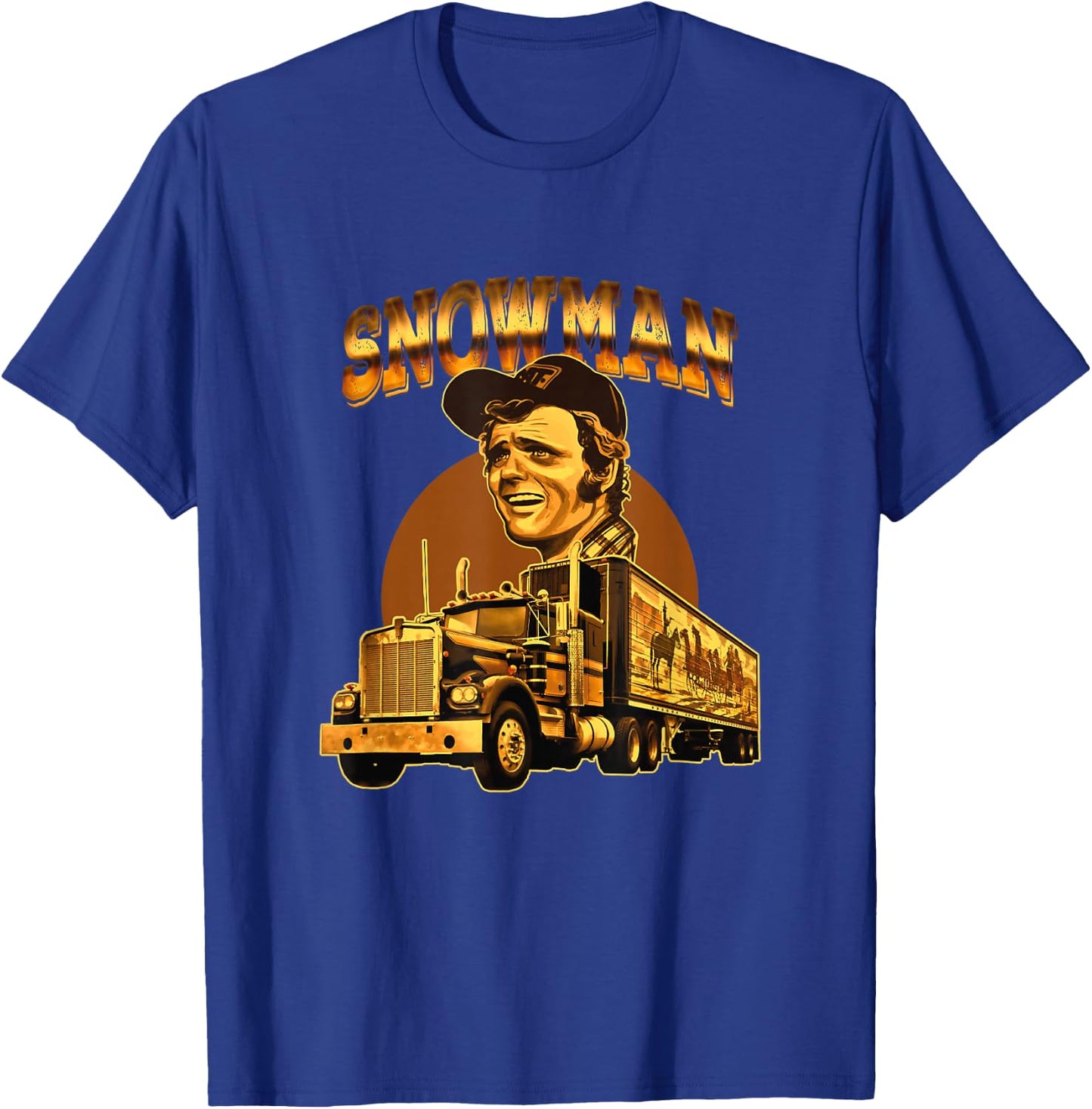 70s Retro Snowman Truck 1970s vintage groovy T-Shirt - T-Shirt | Royal