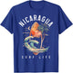 Nicaragua Nica Surf Vintage Surfing Surfer T-Shirt - T-Shirt | Royal