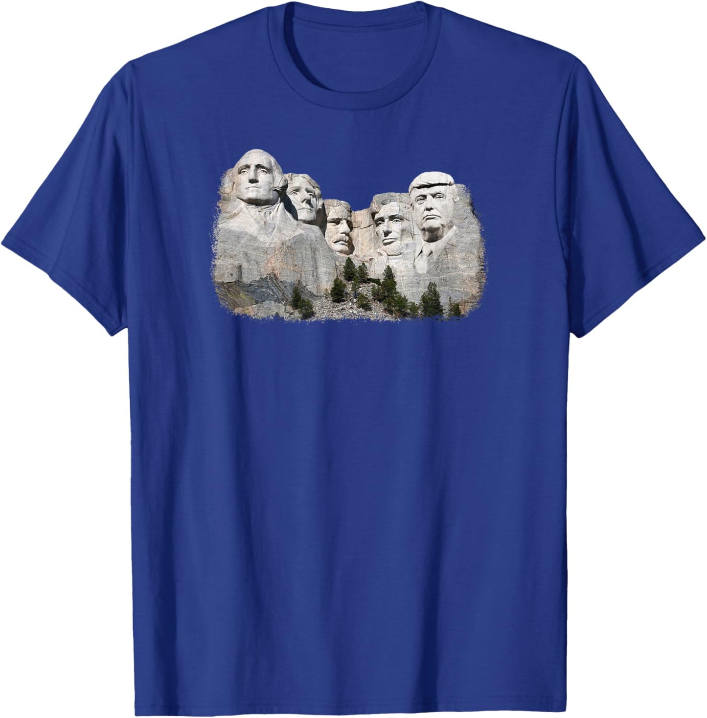 New Birth of Freedom President Donald Trump on Mount Rushmore T-Shirt - T-Shirt | Royal