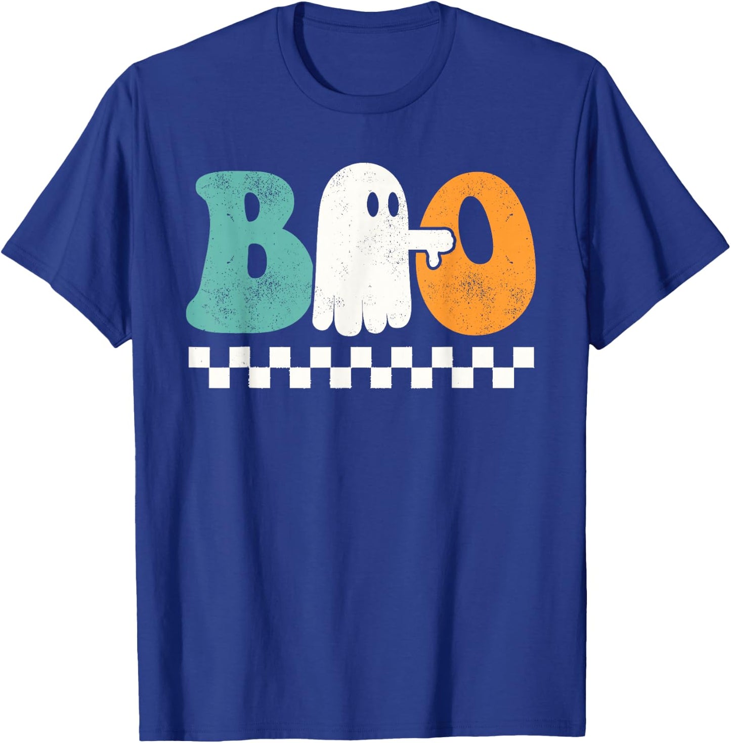 Funny Thumbs Down Boo Ghost Halloween Groovy Women T-Shirt - T-Shirt | Royal