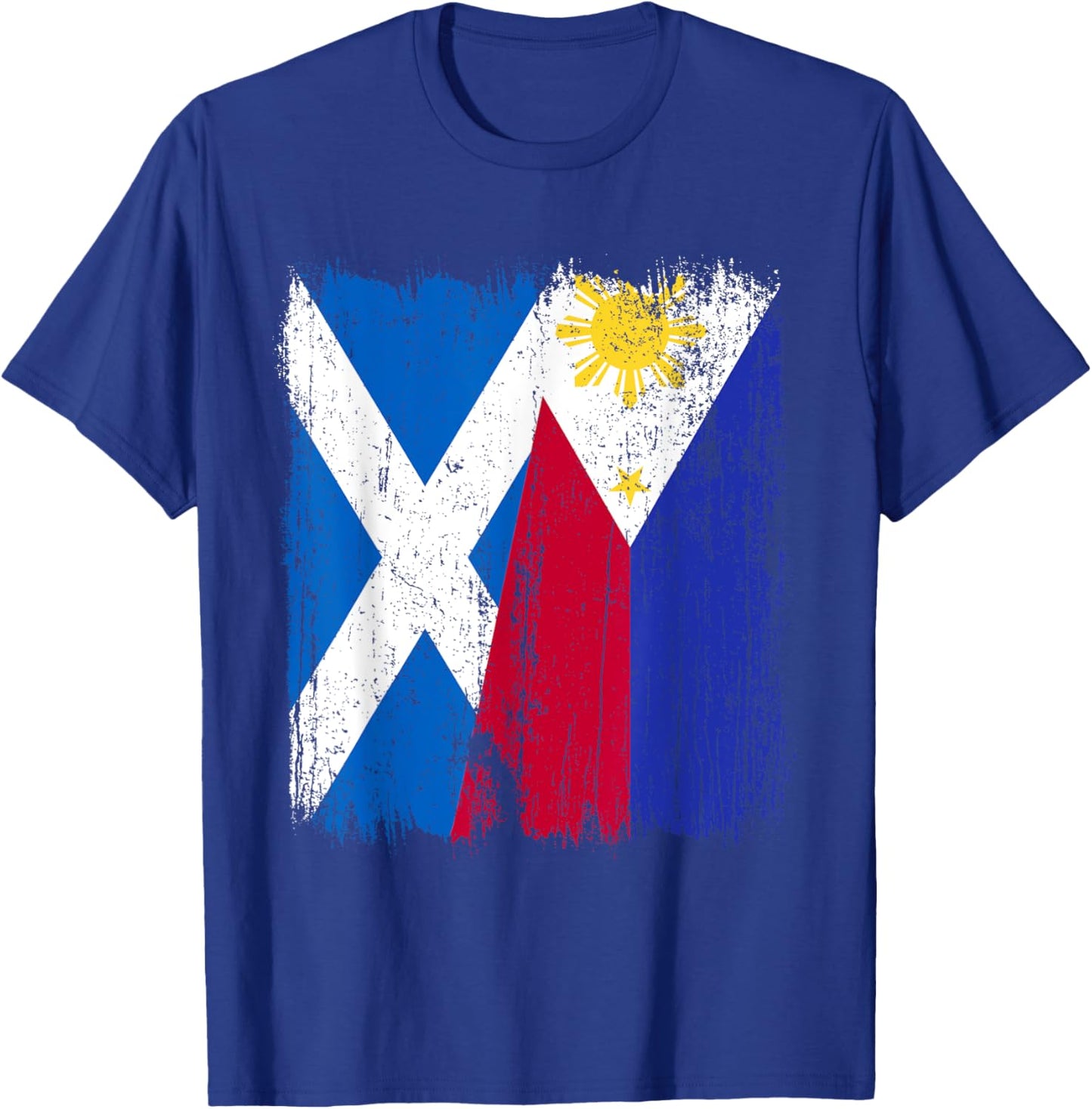 Scotland Philippines Half Flag Scottish Filipino Jersey T-Shirt - T-Shirt | Royal